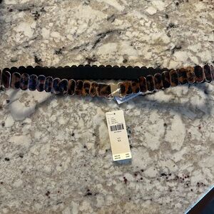Leopard Print Stretch Belt